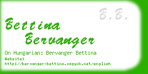 bettina bervanger business card